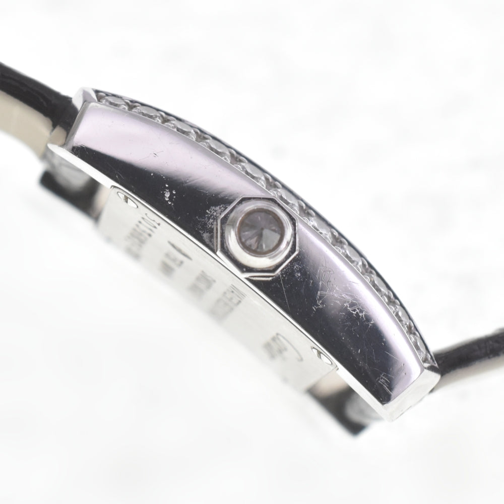 CARTIER Tankissim SM WE70069H K18WG / leather Silver Dial Quartz Ladies
 Watch R#141556