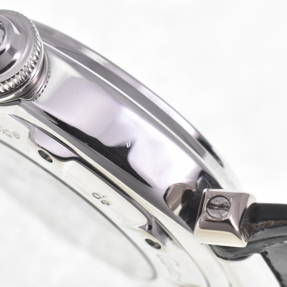 CARTIER Pasha 32 2528 8P Diamond Date K18WG Leather Silver Dial Automatic Ladies
 Watch D#141559