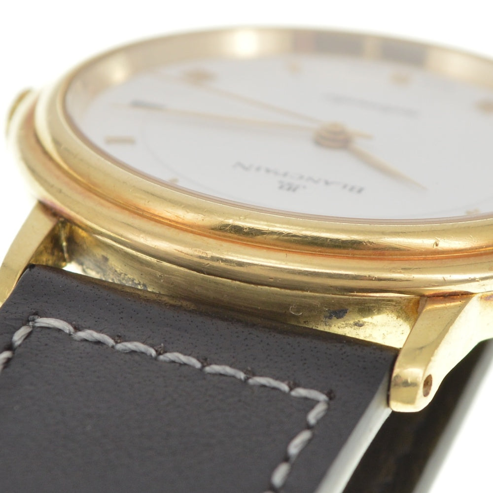 Blancpain Villeret Extra Slim Date 1151-1418 K18YG leather white Dial Automatic Men's
 Watch R#141563