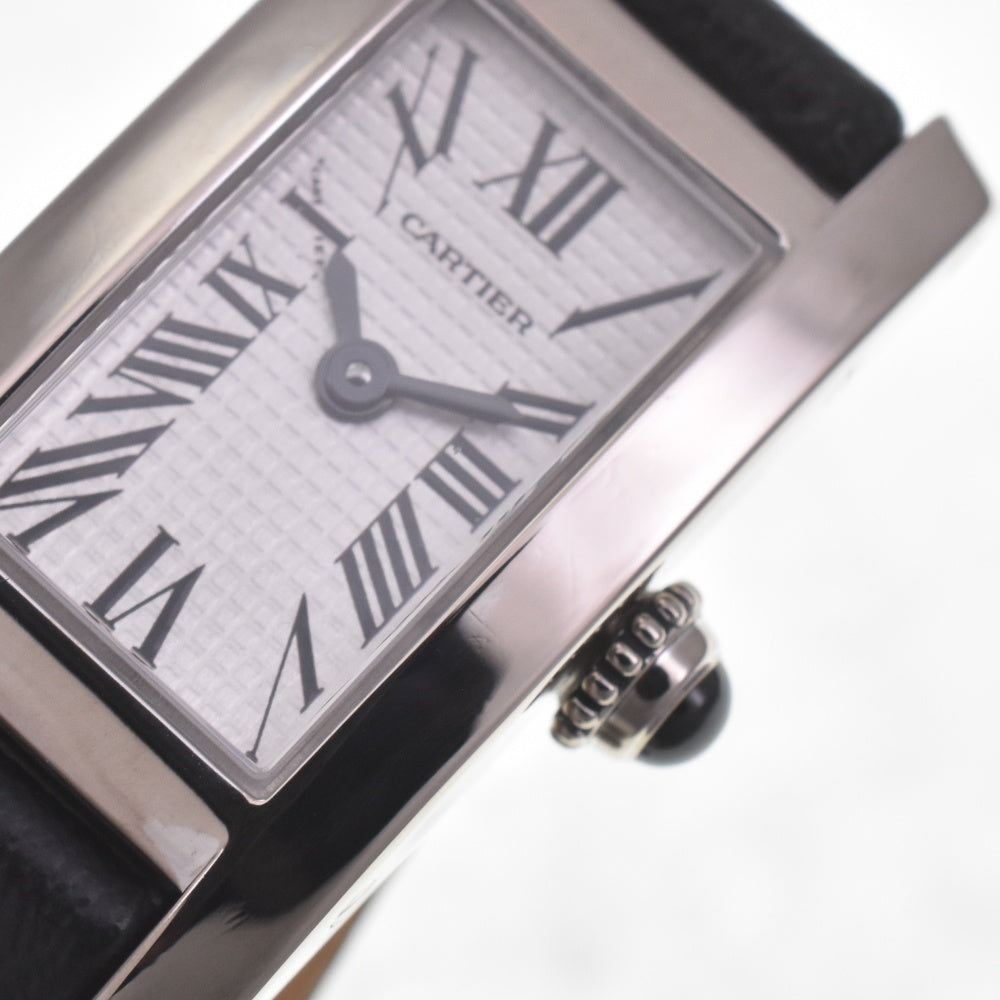 CARTIER Raniere Tank Alonge W15364W3 Silver Dial Quartz Ladies
 Watch D#141569