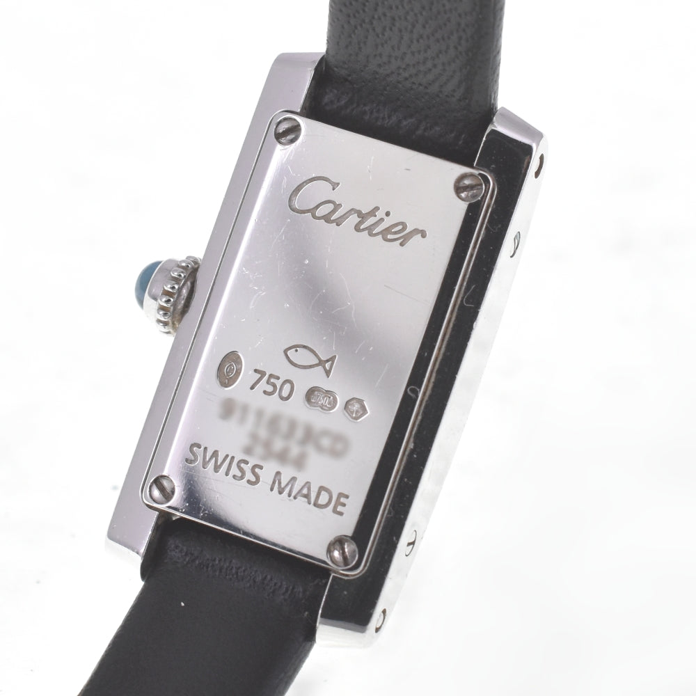 CARTIER Raniere Tank Alonge W15364W4 Silver Dial Quartz Ladies
 Watch R#141572
