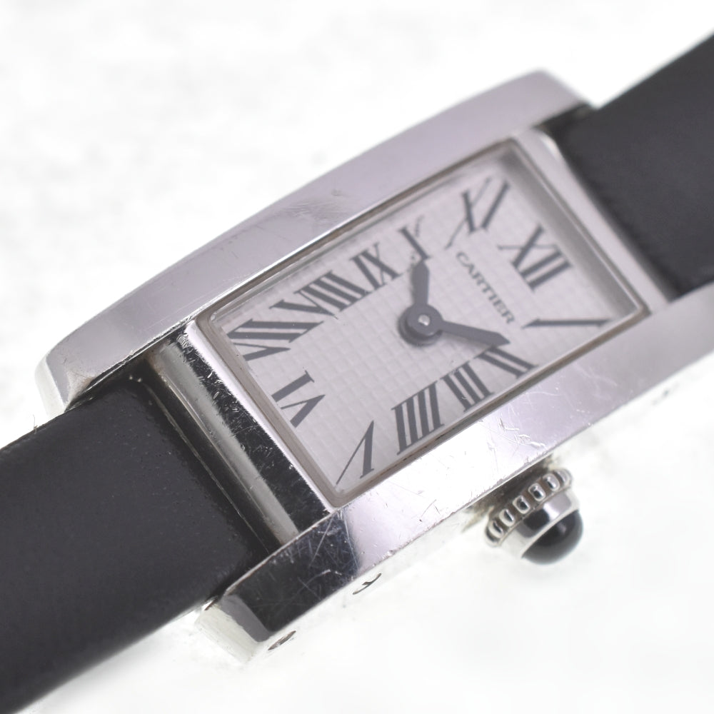 CARTIER Raniere Tank Alonge W15364W4 Silver Dial Quartz Ladies
 Watch R#141572