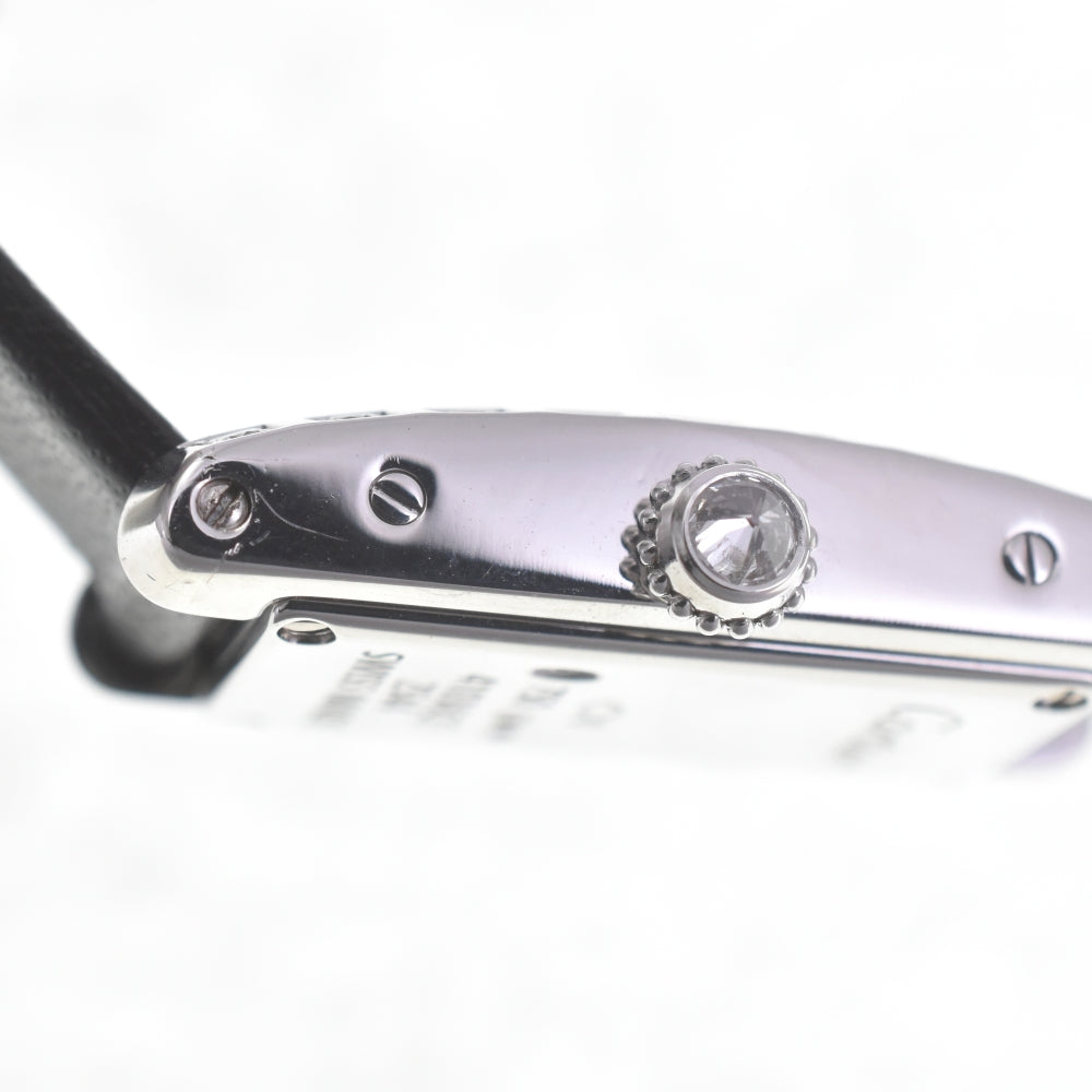 CARTIER Raniere Tank Alonge WJ2003W3 Diamond Bezel Silver Dial Quartz Ladies
 Watch R#141573