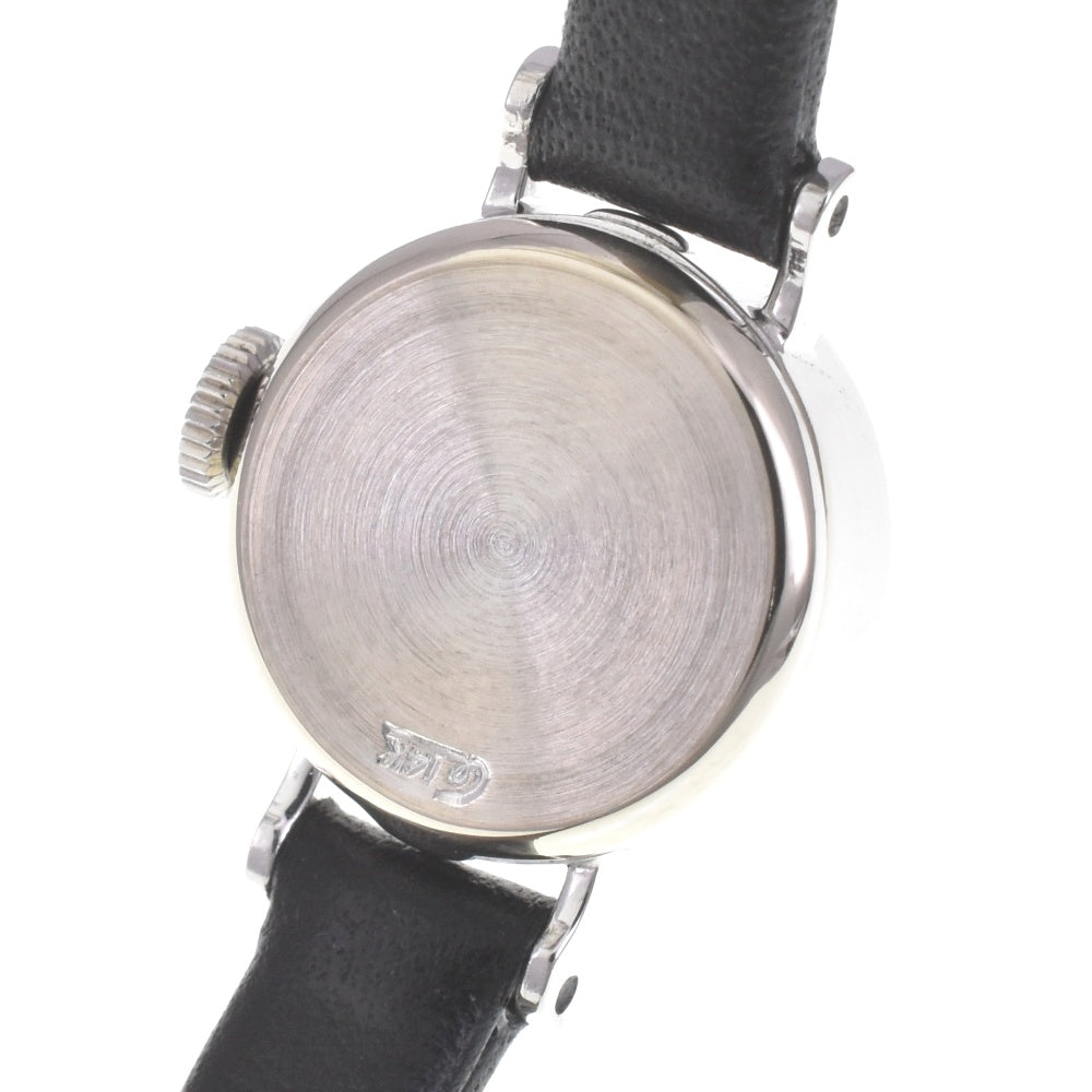 ROLEX Precision vintage Cut glass K14WG/Leather Cal.1401 Silver Dial Hand Winding Ladies
 Watch D#141576