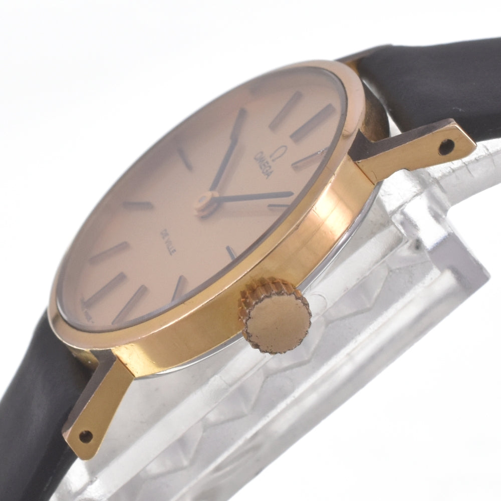 OMEGA De Ville vintage Cal.625 Gold Plated / Leather gold Dial Hand Winding Ladies
 Watch D#141585