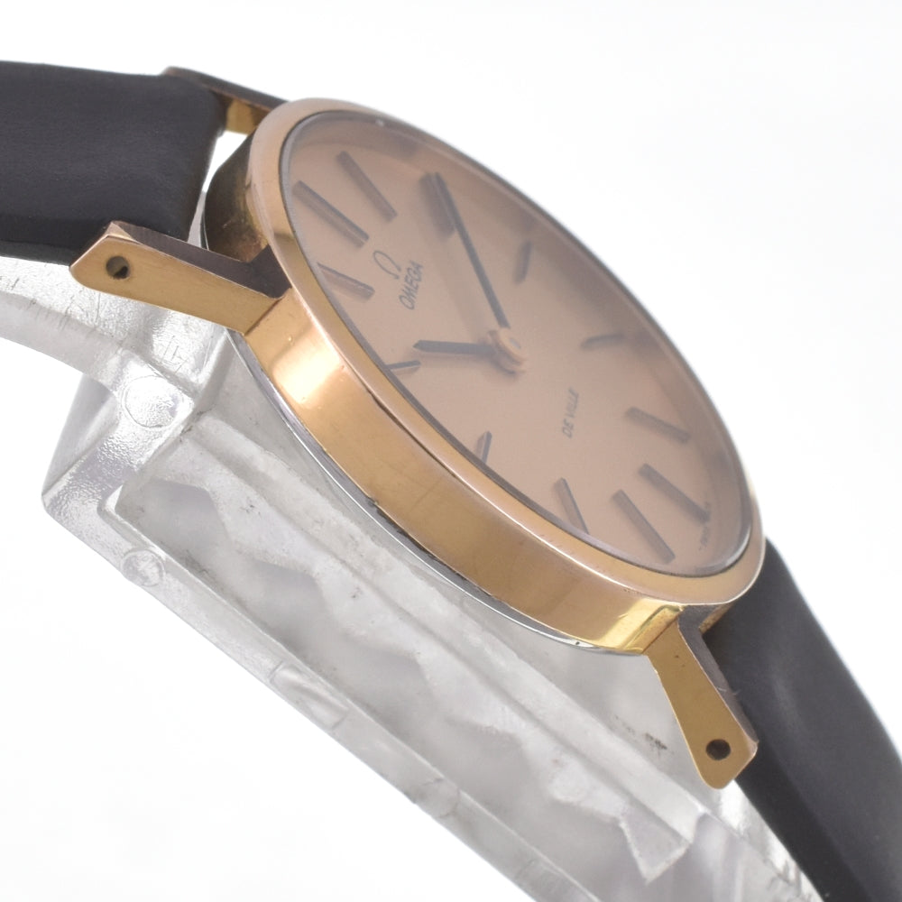 OMEGA De Ville vintage Cal.625 Gold Plated / Leather gold Dial Hand Winding Ladies
 Watch D#141585