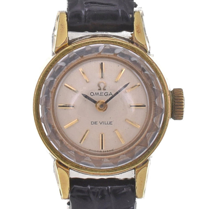 OMEGA De Ville 511.166 vintage Cut Glass Cal.485 Silver Dial Hand Winding Ladies
 Watch E#141587