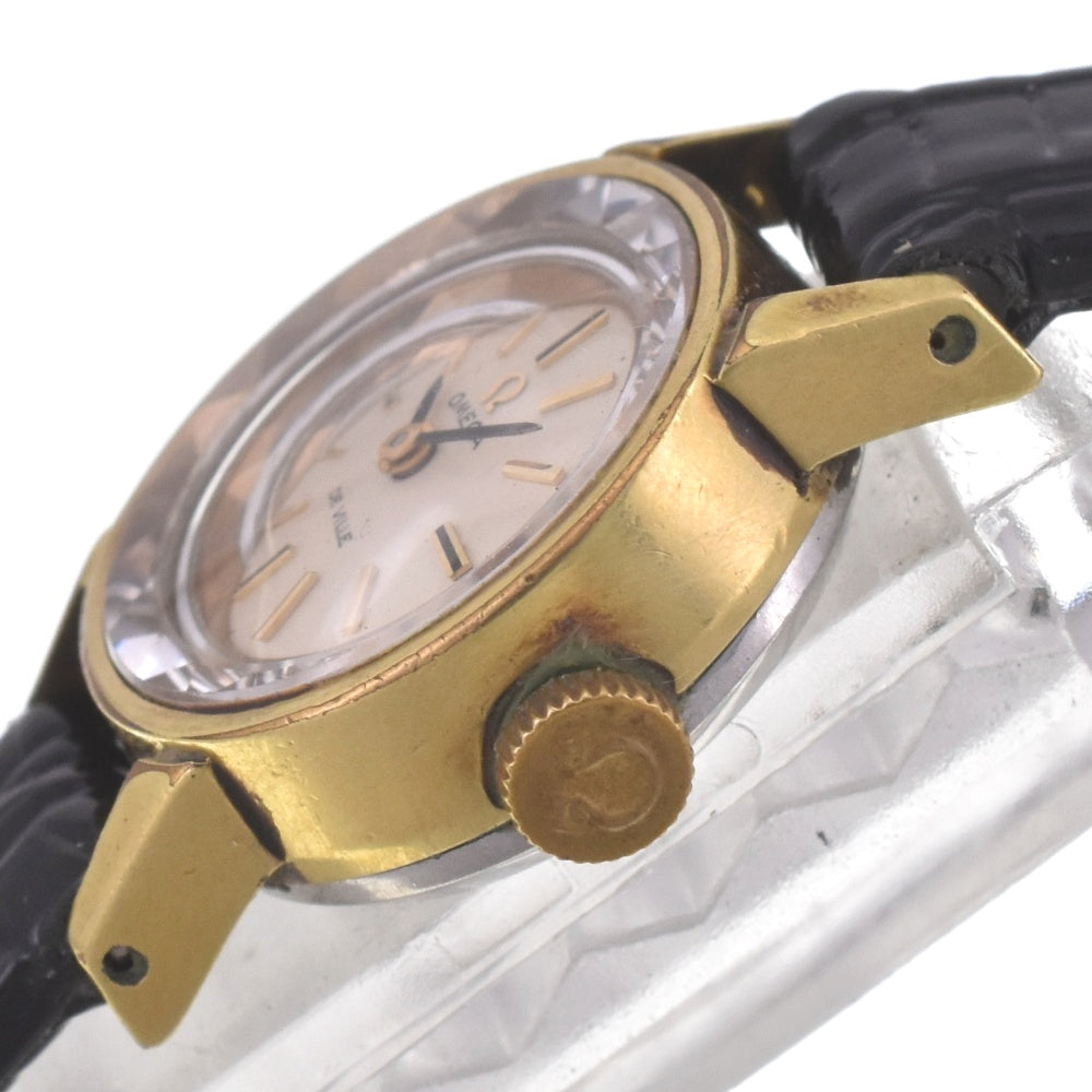 OMEGA De Ville 511.166 vintage Cut Glass Cal.485 Silver Dial Hand Winding Ladies
 Watch E#141587