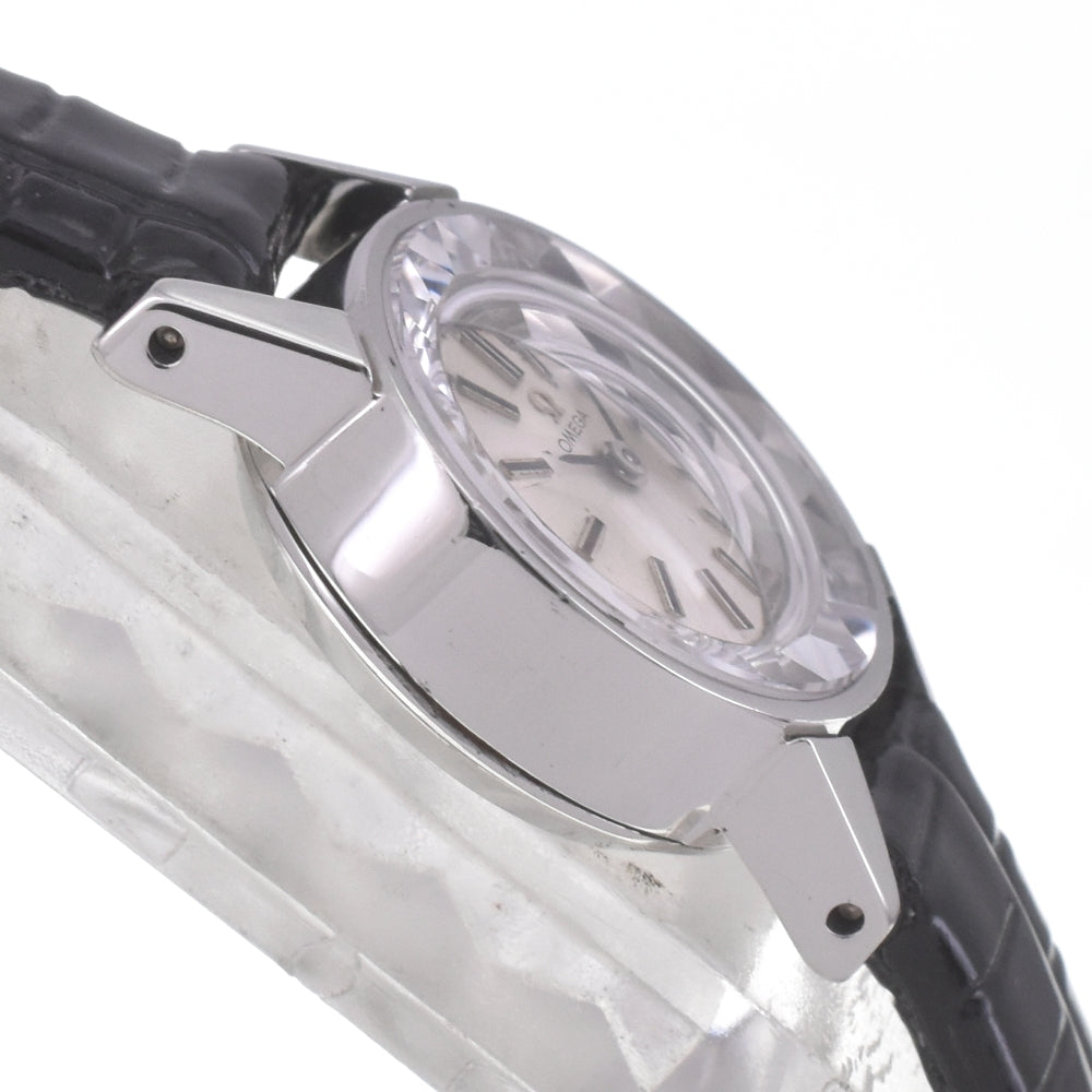 OMEGA 511.166 vintage Cut glass cal.484 Silver Dial Hand Winding Ladies
 Watch D#141589