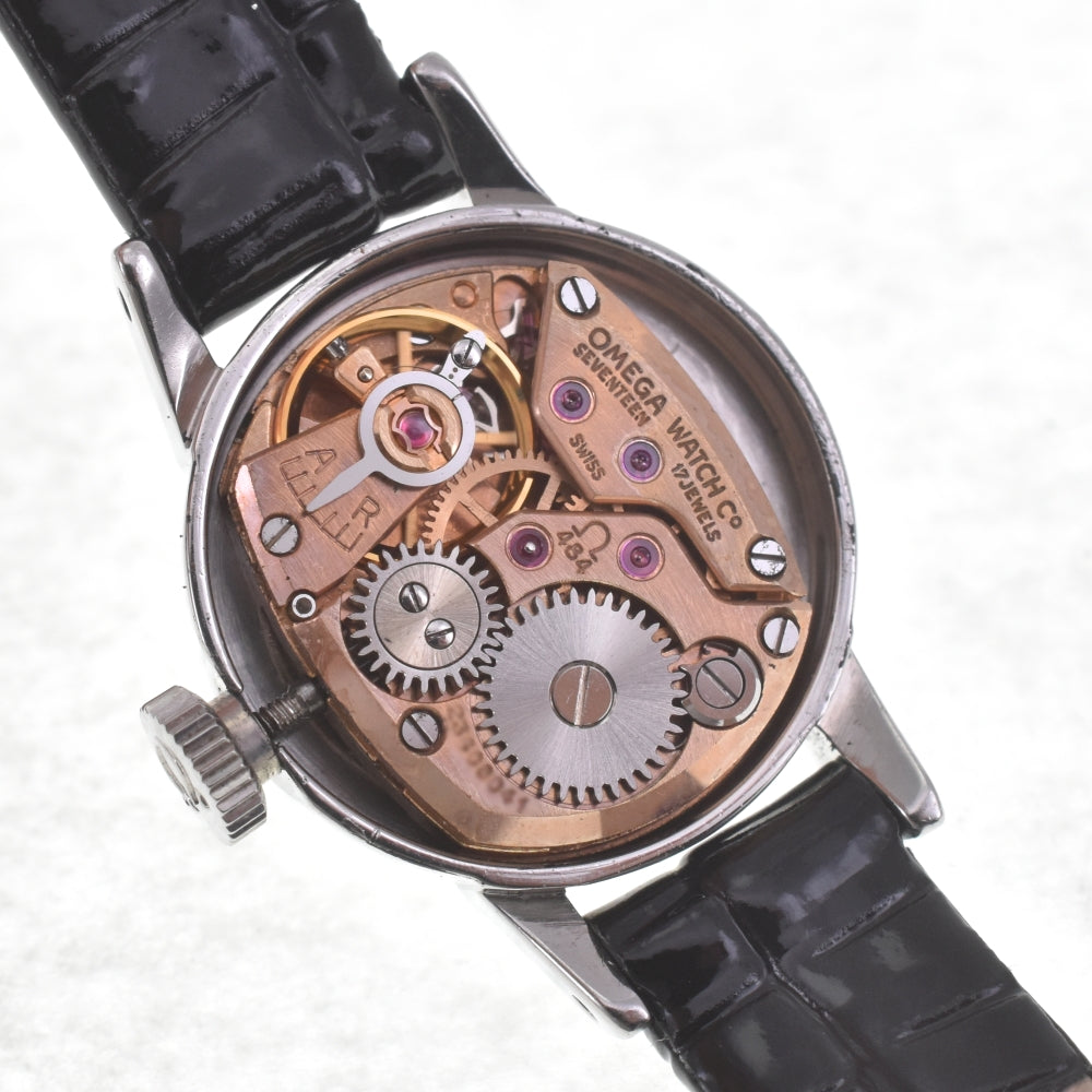 OMEGA 511.166 vintage Cut glass cal.484 Silver Dial Hand Winding Ladies
 Watch D#141589