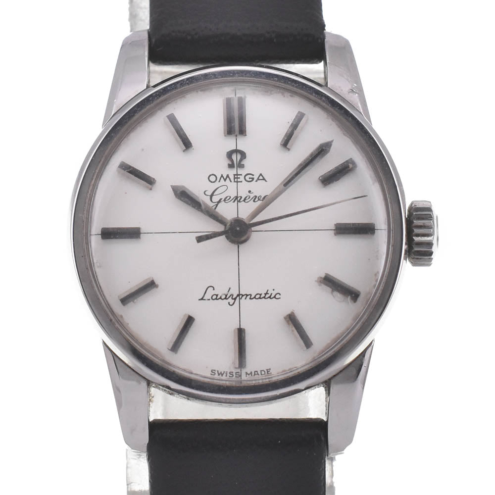 OMEGA Geneve Ladymatic Double Name 2978-62SC vintage Cal.455 Silver Dial Automatic Ladies
 Watch C#141595