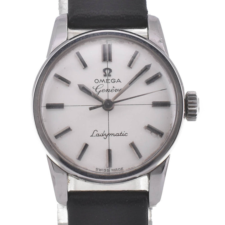 OMEGA Geneve Ladymatic Double Name 2978-62SC vintage Cal.455 Silver Dial Automatic Ladies
 Watch C#141595