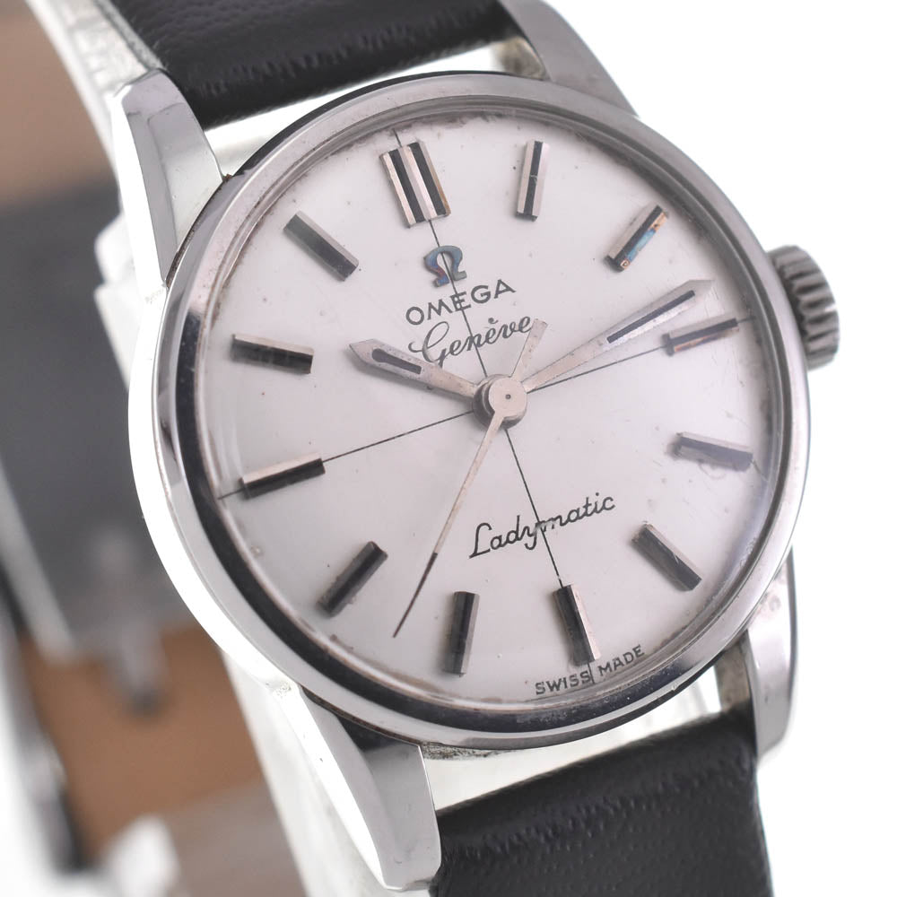 OMEGA Geneve Ladymatic Double Name 2978-62SC vintage Cal.455 Silver Dial Automatic Ladies
 Watch C#141595