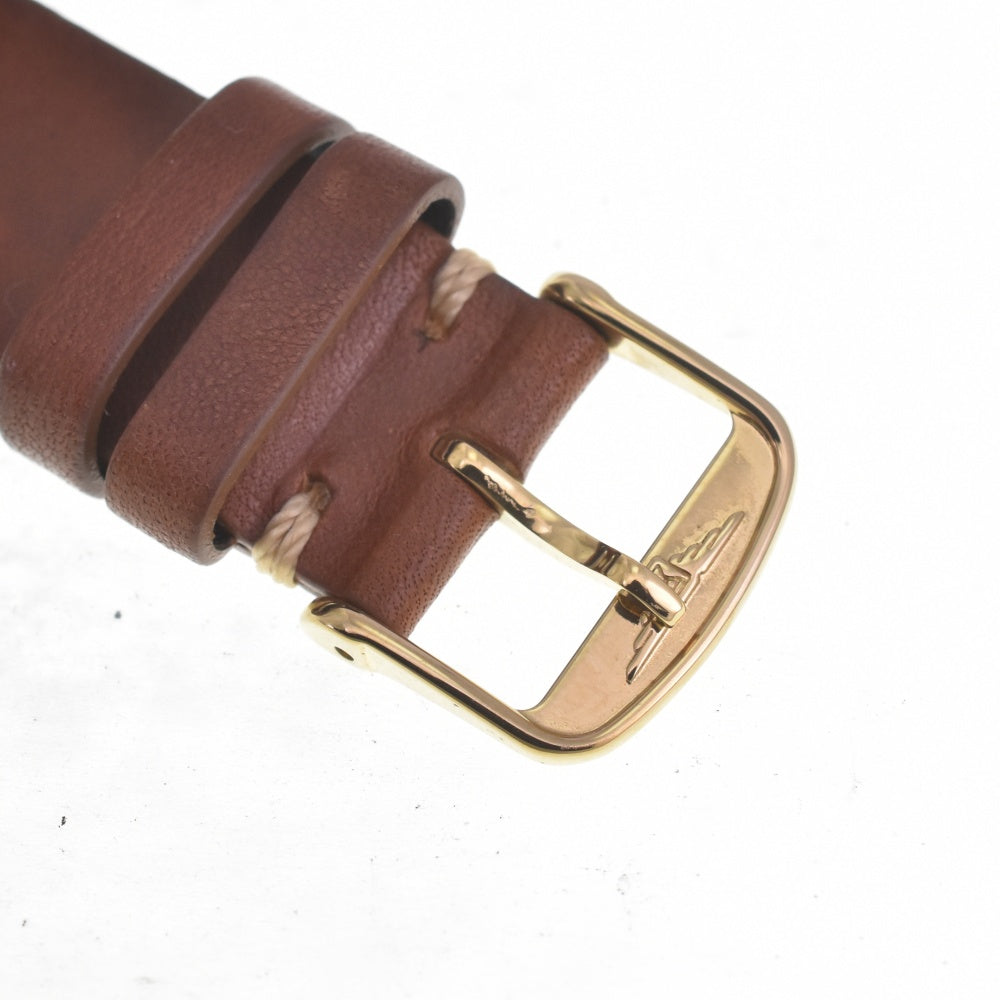 LONGINES K14YG / leather Silver Dial Hand Winding Men's
 Watch A#141610