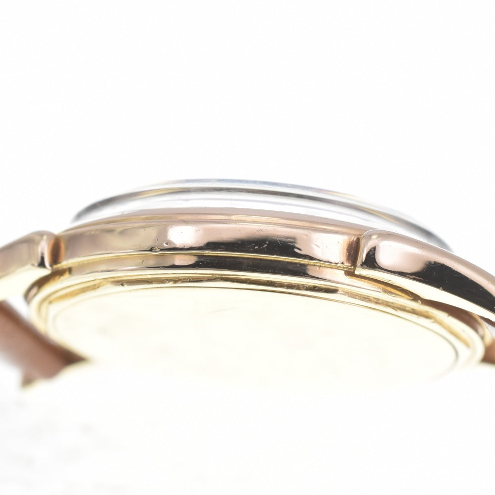 LONGINES K14YG / leather Silver Dial Hand Winding Men's
 Watch A#141610