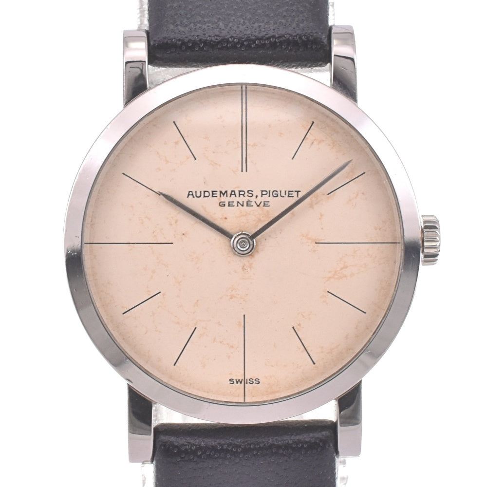 AUDEMARS PIGUET vintage K18WG / Leather Cal.2003 Silver Dial Hand Winding Ladies
 Watch K#141650