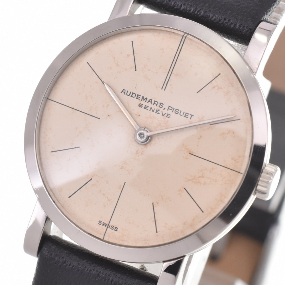 AUDEMARS PIGUET vintage K18WG / Leather Cal.2003 Silver Dial Hand Winding Ladies
 Watch K#141650