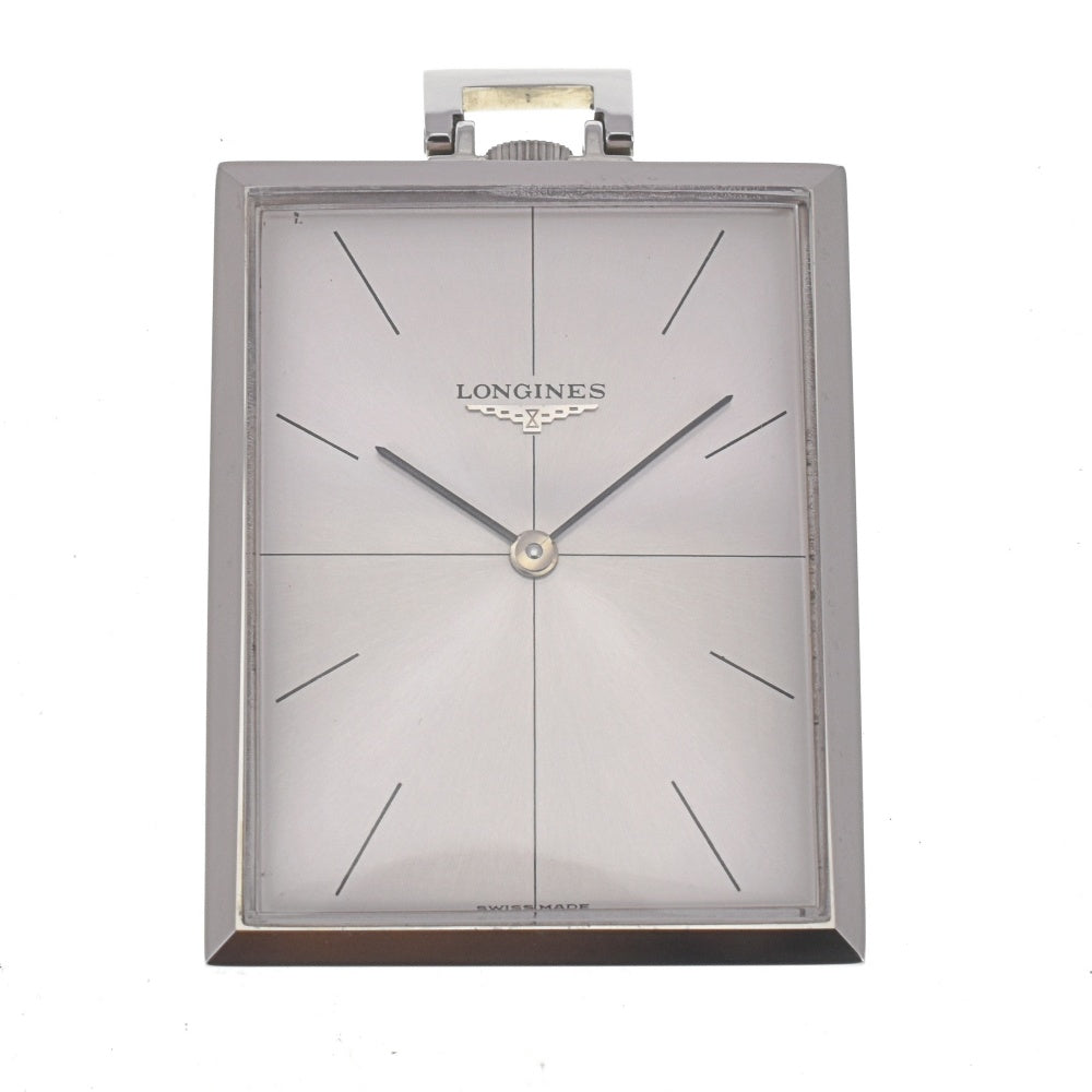 LONGINES Square 7711.5 vintage Cal.428 Silver Dial Hand Winding Unisex
 Pocket watch H#141656