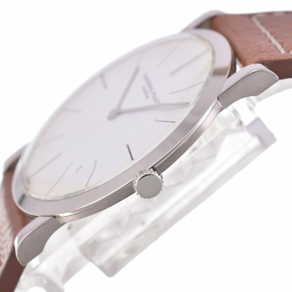 AUDEMARS PIGUET vintage K18WG / Leather Cal.2003 Silver Dial Hand Winding Men's
 Watch K#141657