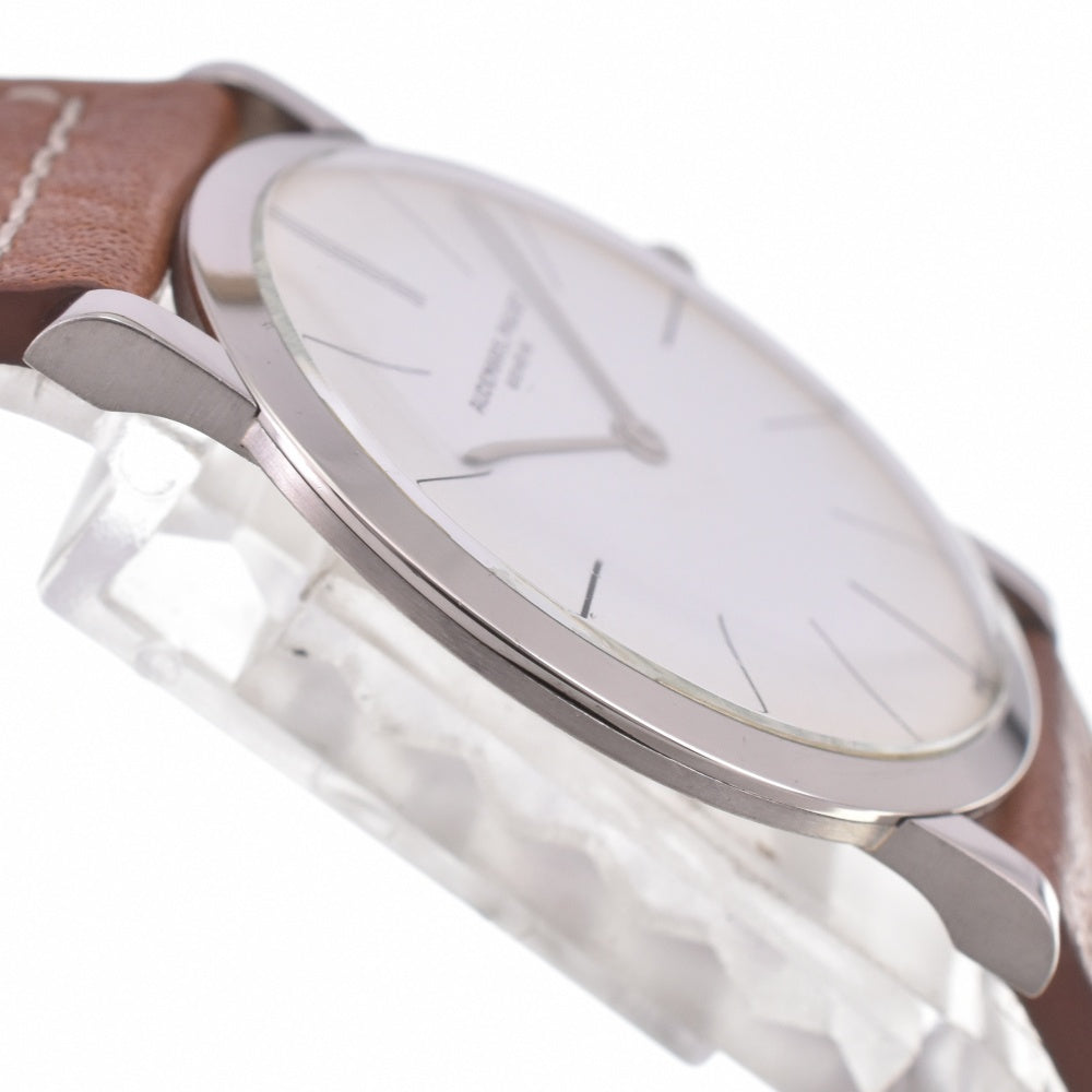 AUDEMARS PIGUET vintage K18WG / Leather Cal.2003 Silver Dial Hand Winding Men's
 Watch K#141657