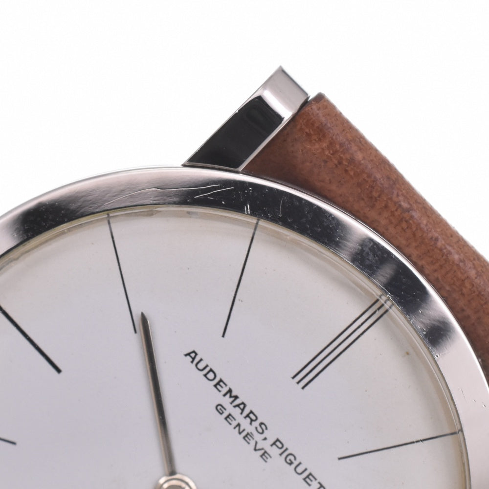 AUDEMARS PIGUET vintage K18WG / Leather Cal.2003 Silver Dial Hand Winding Men's
 Watch K#141657