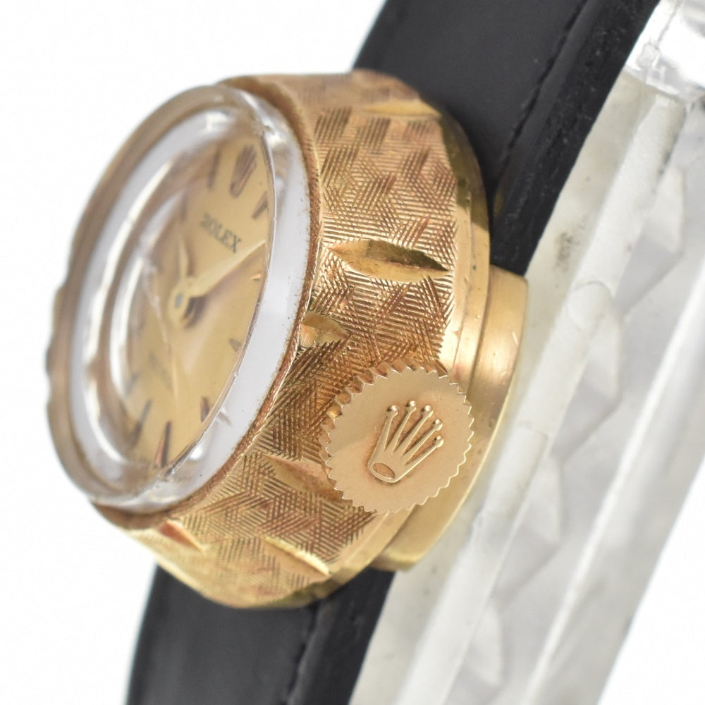 ROLEX Chameleon Precision Ref.8788 YG/Leather Cal.1400 gold Dial Hand Winding Ladies
 Watch J#141659