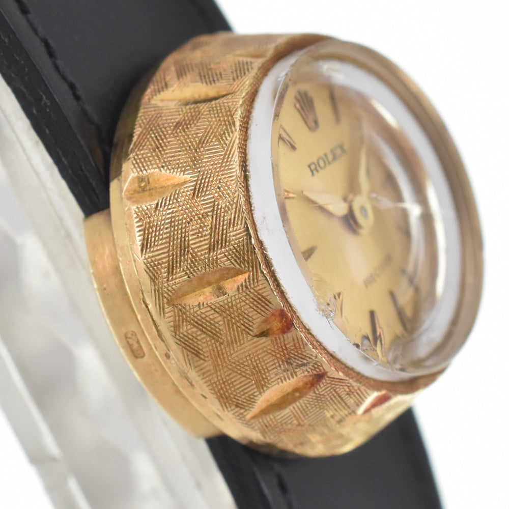 ROLEX Chameleon Precision Ref.8788 YG/Leather Cal.1400 gold Dial Hand Winding Ladies
 Watch J#141659