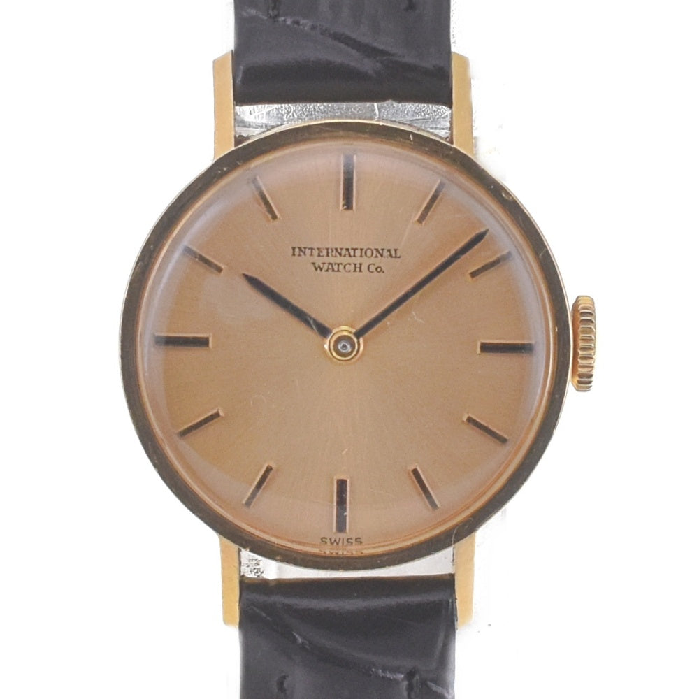 IWC SCHAFFHAUSEN vintage K18YG/Leather Cal.41 gold Dial Hand Winding Ladies
 Watch R#141660