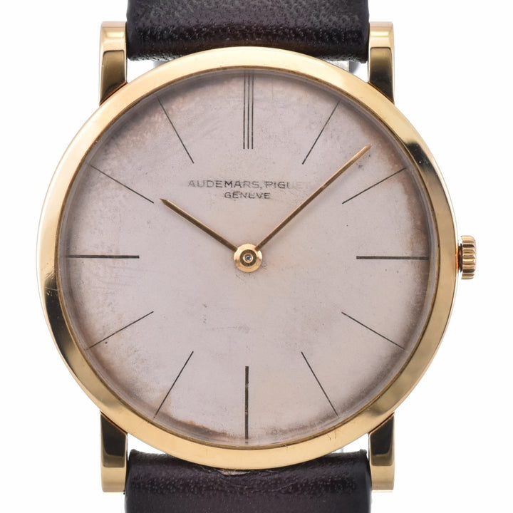 AUDEMARS PIGUET vintage K18YG/Leather Cal.2003 Silver Dial Hand Winding Men's
 Watch O#141668