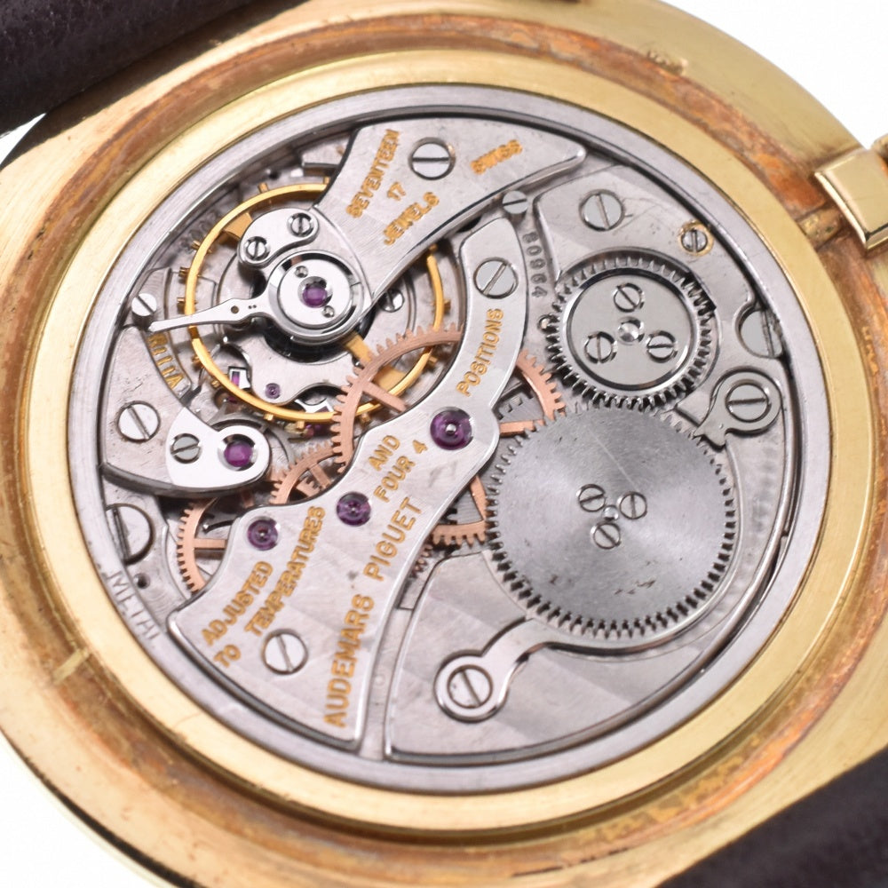 AUDEMARS PIGUET vintage K18YG/Leather Cal.2003 Silver Dial Hand Winding Men's
 Watch O#141668