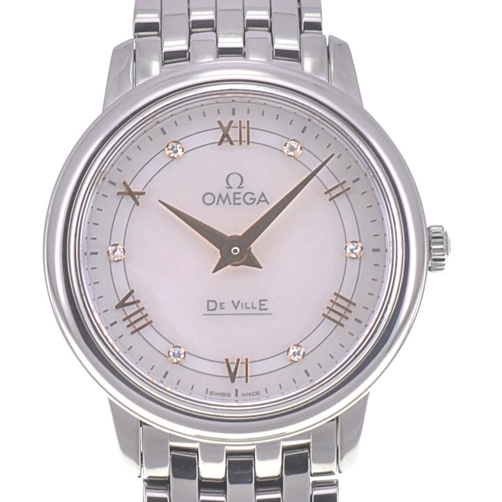 with paper OMEGA De Ville Prestige 424.10.27.60.55.001 6P diamond White shell Dial Quartz Ladies
 Watch A#141695
