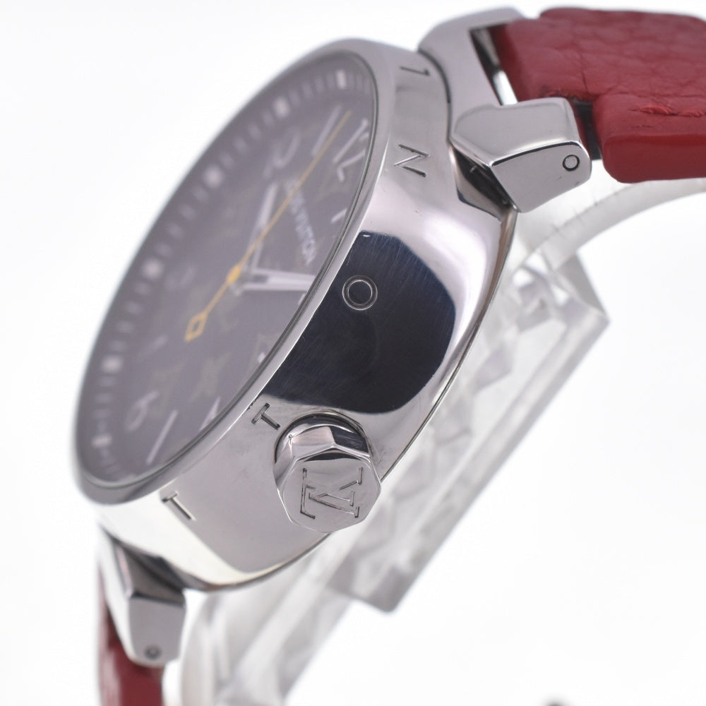 with paper LOUIS VUITTON Tambour QA072 Monogram brown (monogram) Dial Quartz Men's
 Watch A#141705