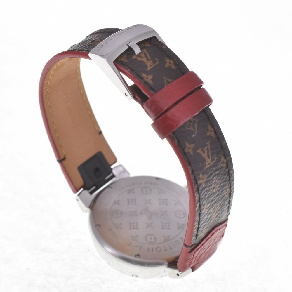 with paper LOUIS VUITTON Tambour QA072 Monogram brown (monogram) Dial Quartz Men's
 Watch A#141705