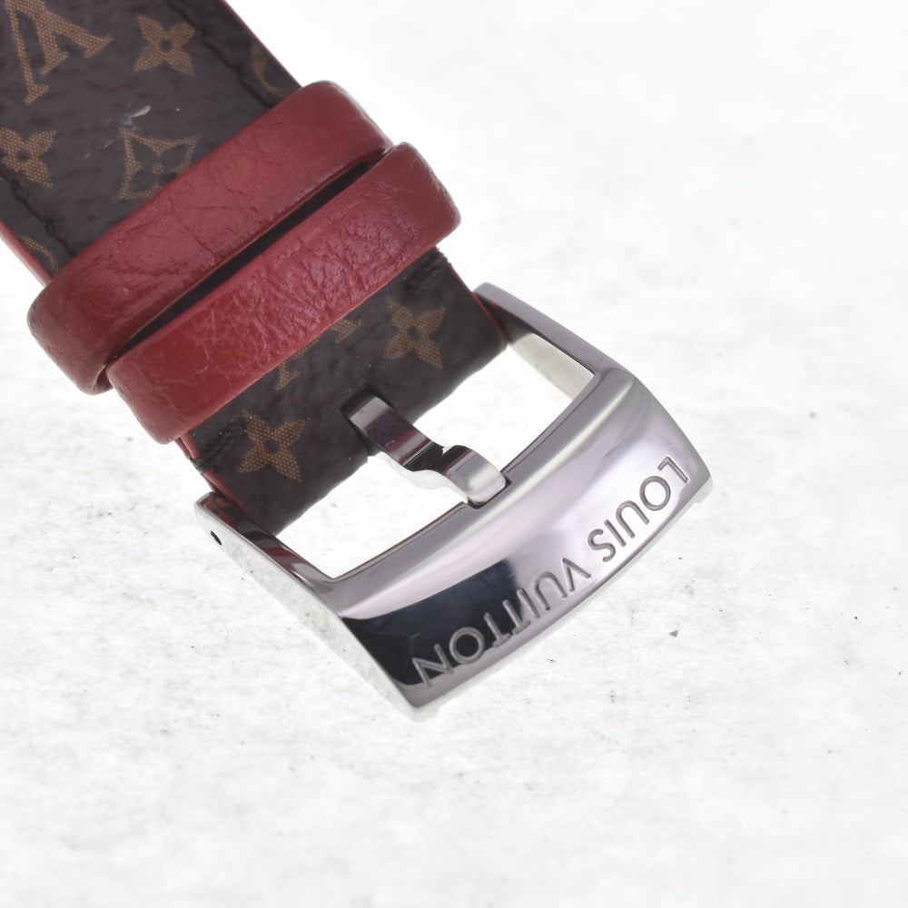 with paper LOUIS VUITTON Tambour QA072 Monogram brown (monogram) Dial Quartz Men's
 Watch A#141705