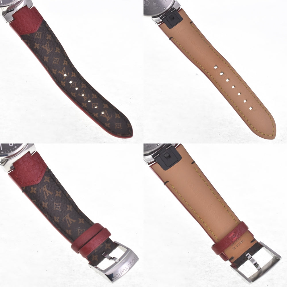 with paper LOUIS VUITTON Tambour QA072 Monogram brown (monogram) Dial Quartz Men's
 Watch A#141705