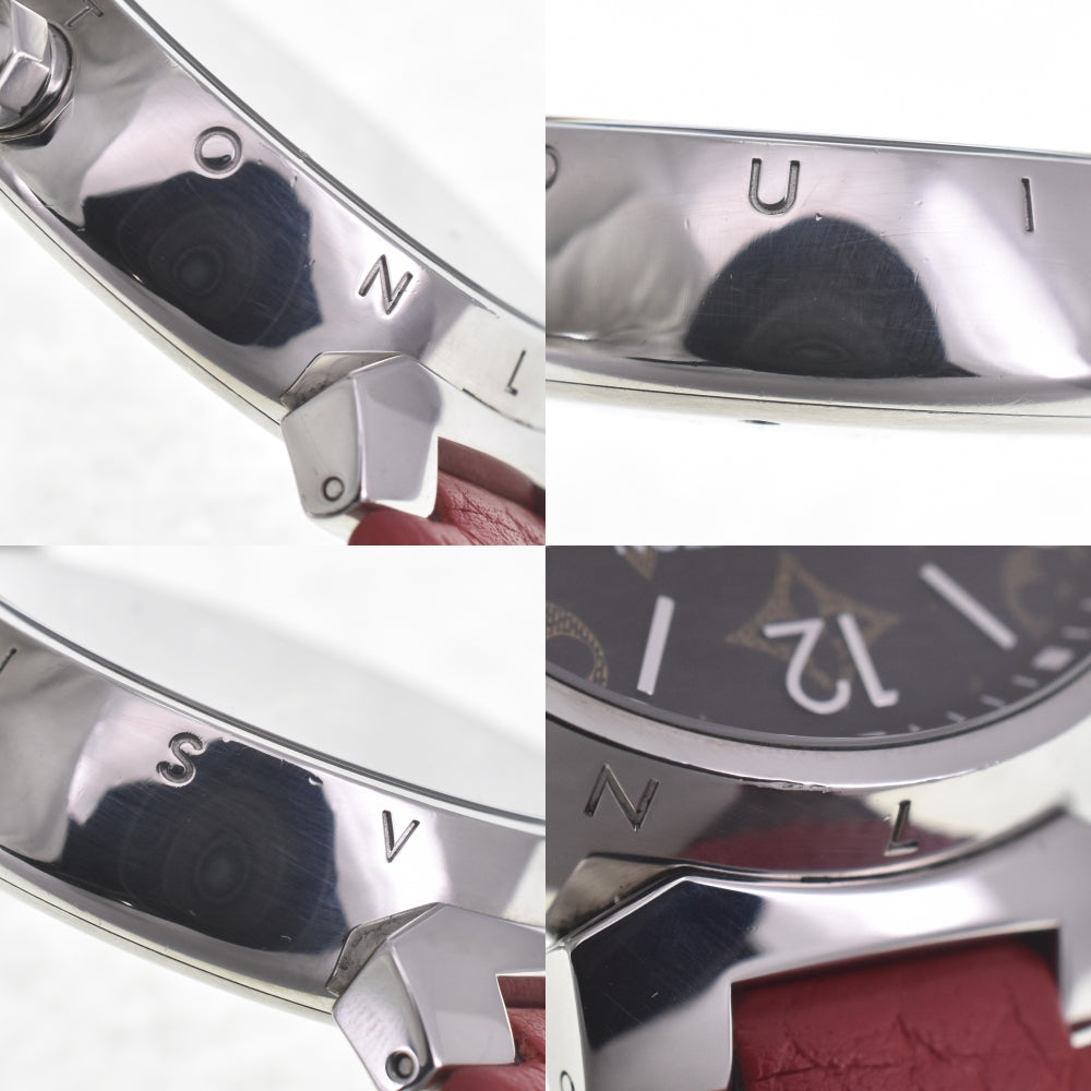 with paper LOUIS VUITTON Tambour QA072 Monogram brown (monogram) Dial Quartz Men's
 Watch A#141705