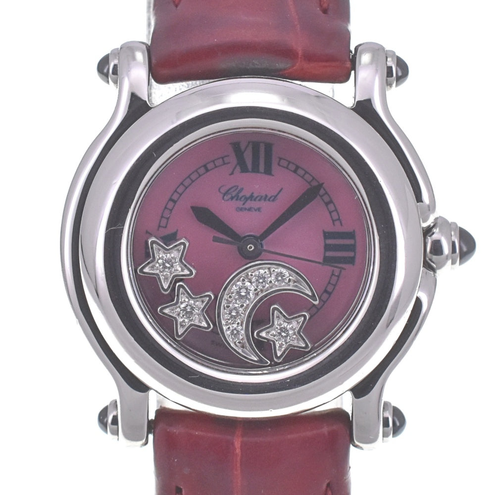 with paper Chopard Happy sports 27/8245-23 Moon star diamond Pink shell Dial Quartz Ladies
 Watch A#141707