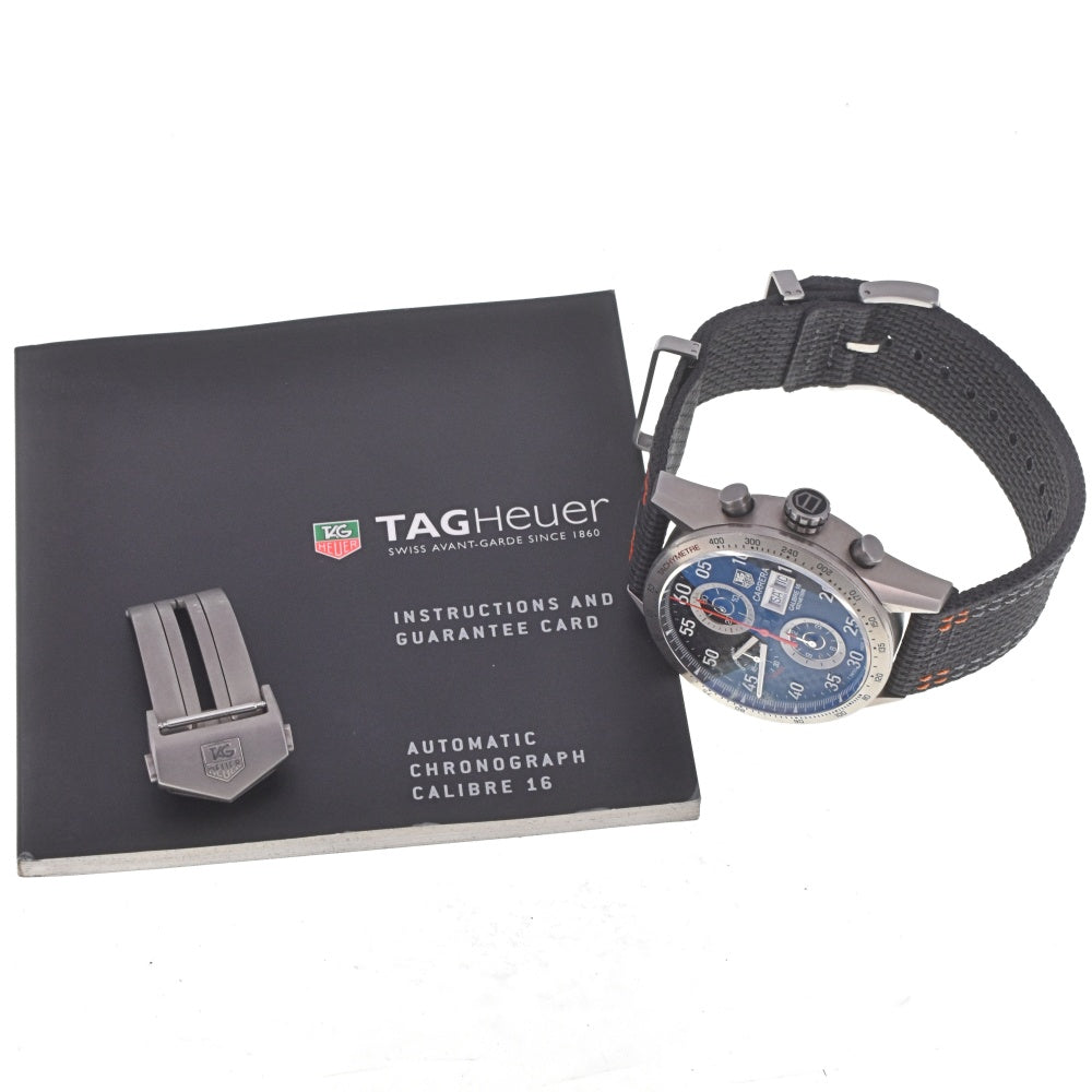 with paper TAG HEUER Carrera tachymeter CV2A80.FC6256 Chronograph day date black Dial Automatic Men's
 Watch D#141718