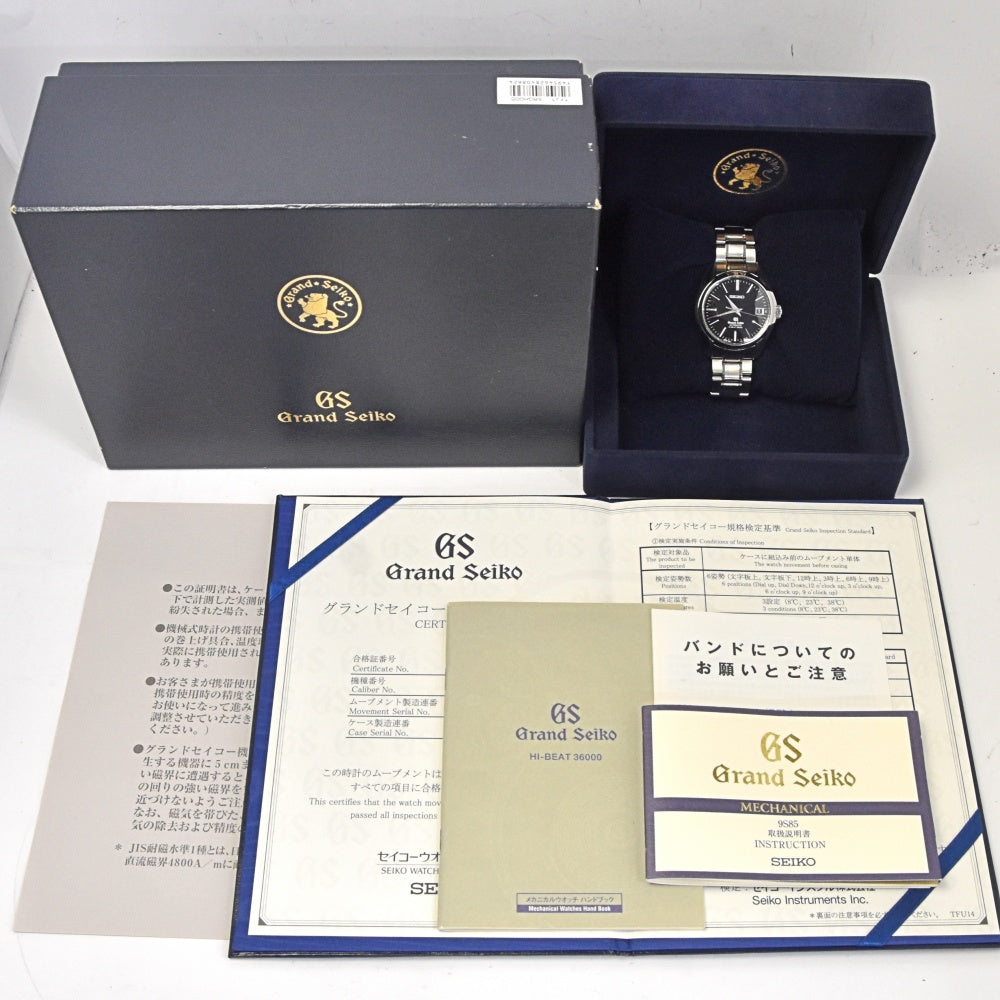 SEIKO Grand Seiko SBGH005/9S85-00A0 9S mechanical high beat 36000 black Dial Automatic Men's
 Watch K#141730