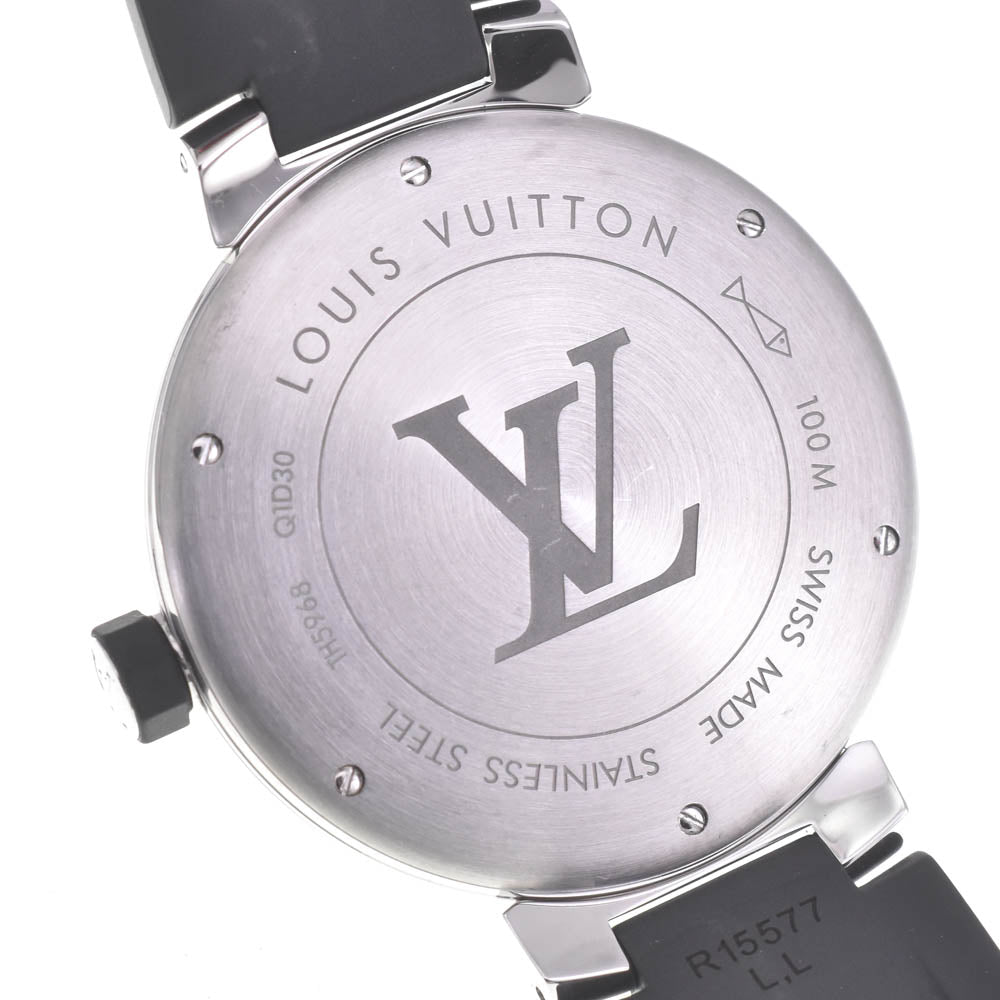 with paper LOUIS VUITTON Tambour Graphite GMT Q1D300 Black / Gray / Silver Dial Automatic Men's
 Watch B#141749