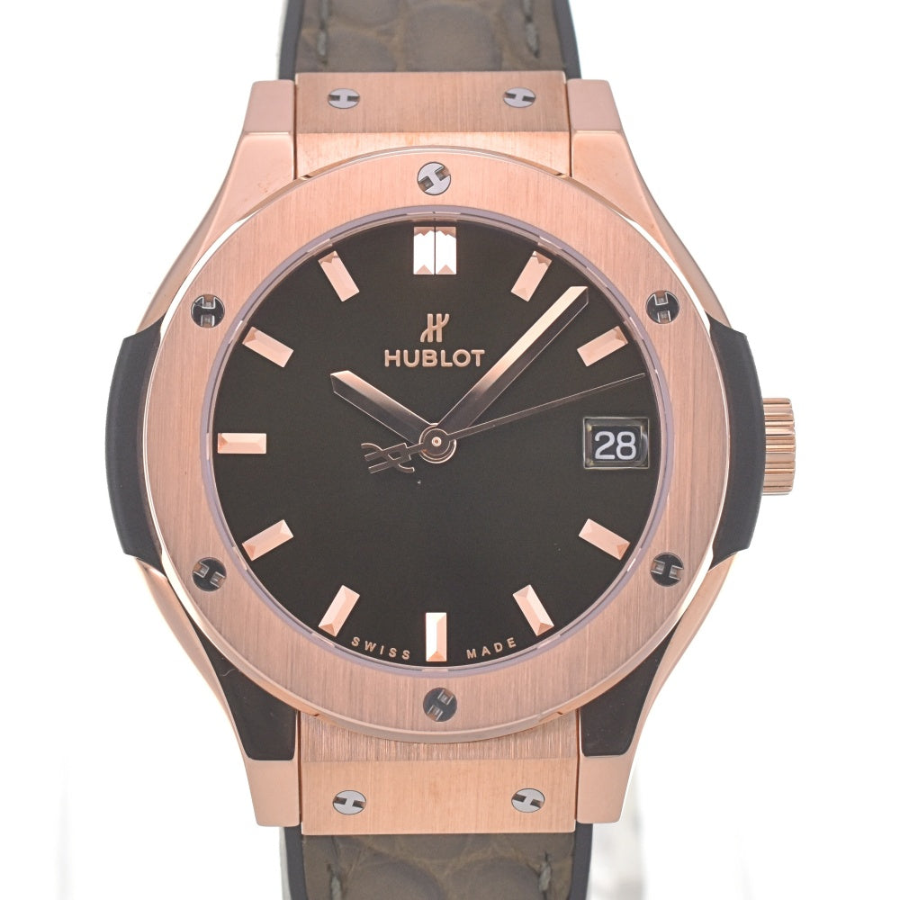 HUBLOT Classic Fusion King Gold Green 581.OX.8980.LR green Dial Quartz Ladies
 Watch A#141756