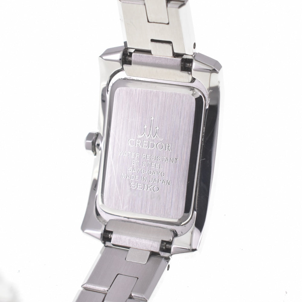 SEIKO CREDOR node GSWE937/5A70-0AY0 Diamond Bezel Silver Dial Quartz Ladies
 Watch A#141761