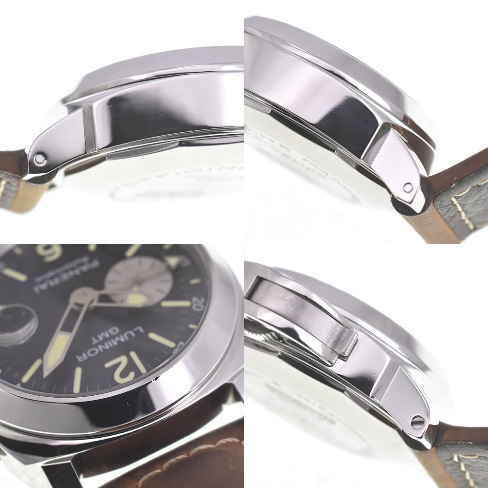 PANERAI Luminor GMT Acciaio PAM01088 Small second date black Dial Automatic Men's
 Watch B#141766