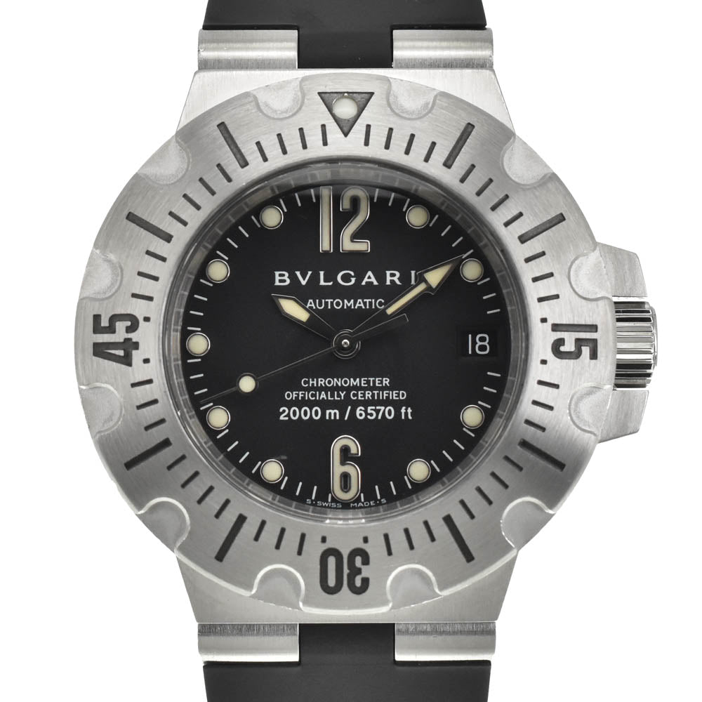 BVLGARI Diagono Professional Scuba 2000m SD42S black Dial Automatic Men's
 Watch C#141795