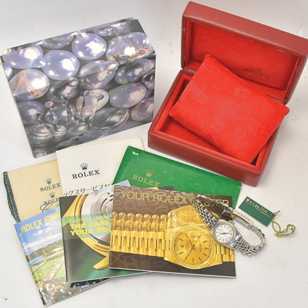 ROLEX Oyster perpetual 76094 WG Bezel white Dial Automatic Ladies
 Watch G#141808