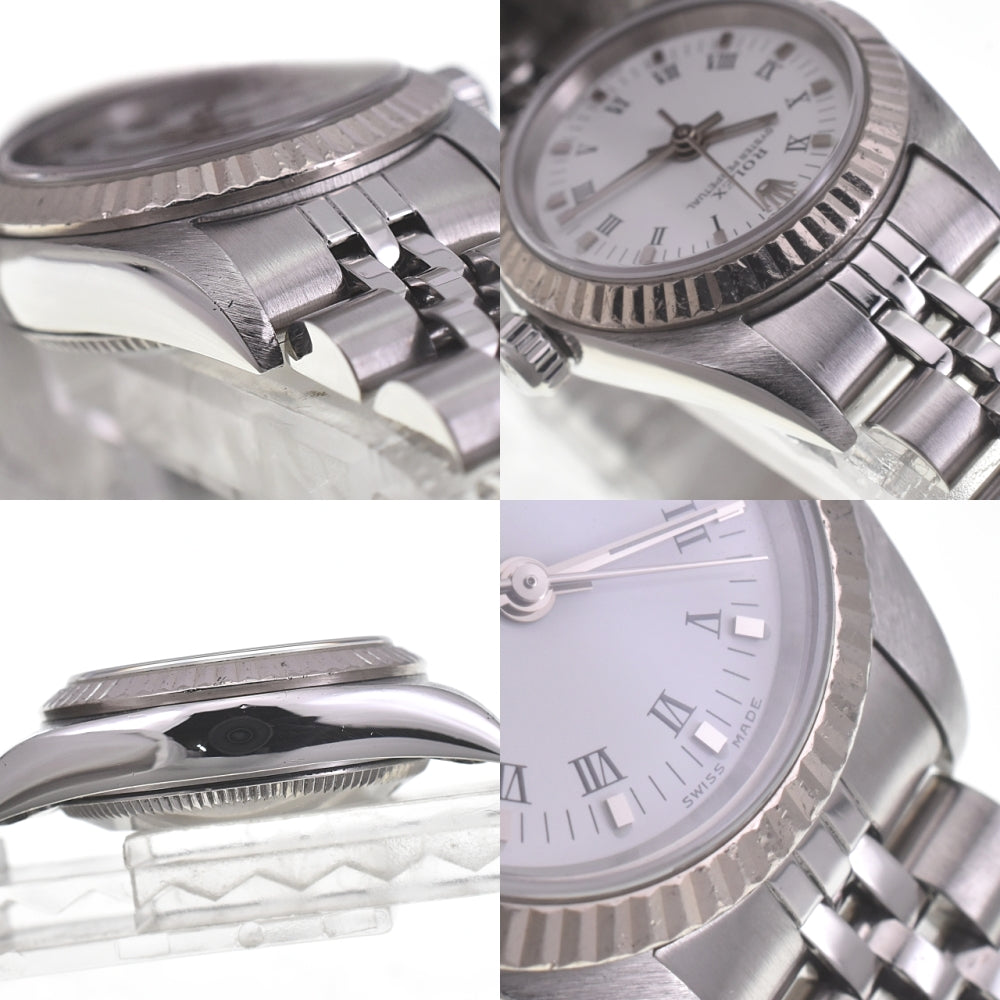 ROLEX Oyster perpetual 76094 WG Bezel white Dial Automatic Ladies
 Watch G#141808