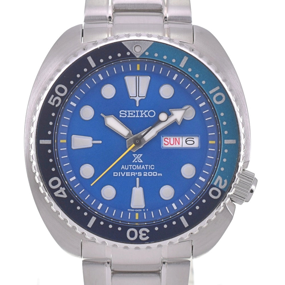 with paper SEIKO Prospex Divers SRB11K1 Blue lagoon blue Dial