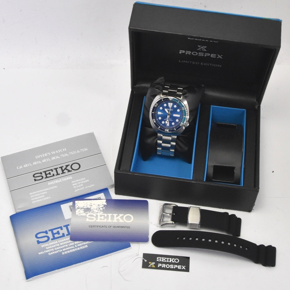 with paper SEIKO Prospex Divers SRB11K1 Blue lagoon blue Dial Automatic Men's
 Watch C#141815
