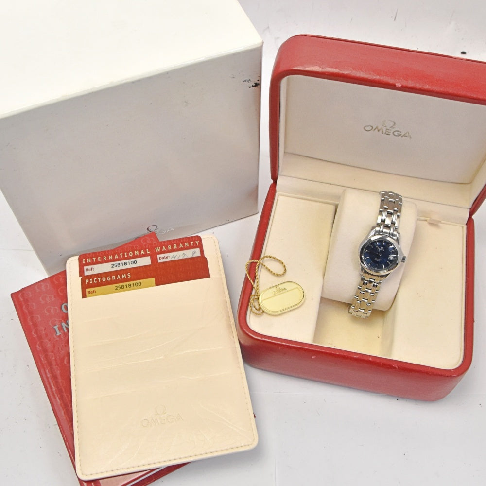 with paper OMEGA Seamaster 120M 2581.81 Date blue Dial Quartz Ladies
 Watch C#141817
