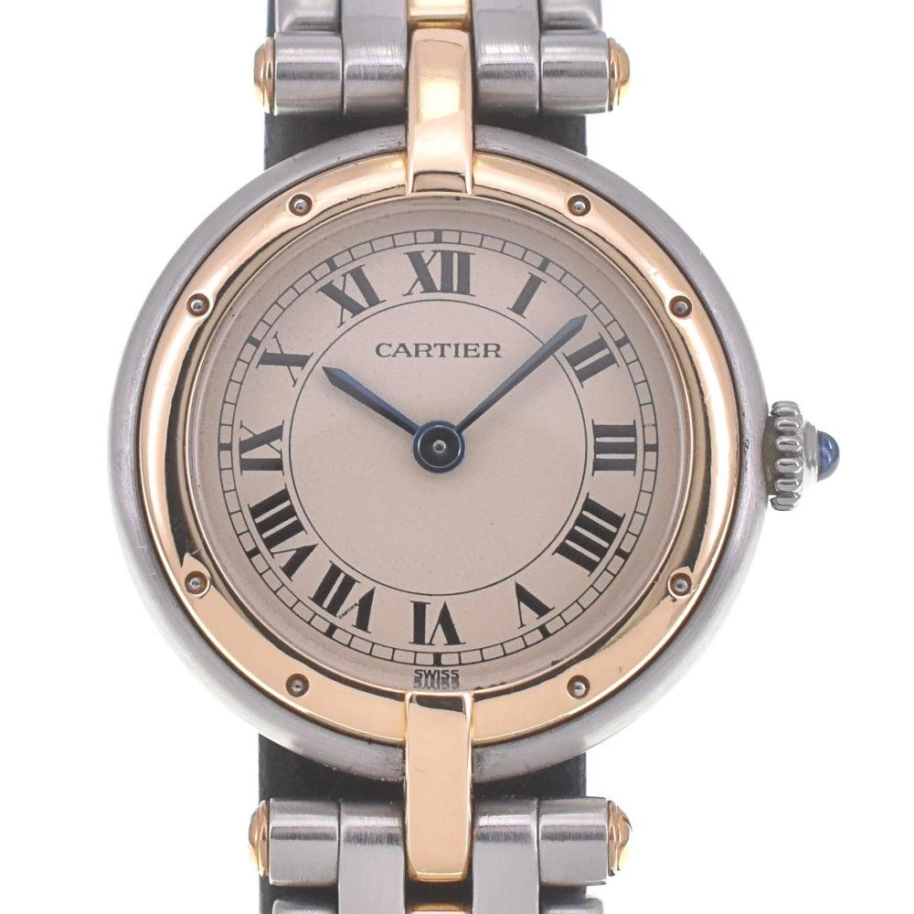 CARTIER PANTHERE Vendome SM 1 Row 84084241 Stainless Steel/K18 Ivory Dial Quartz Ladies
 Watch C#141824